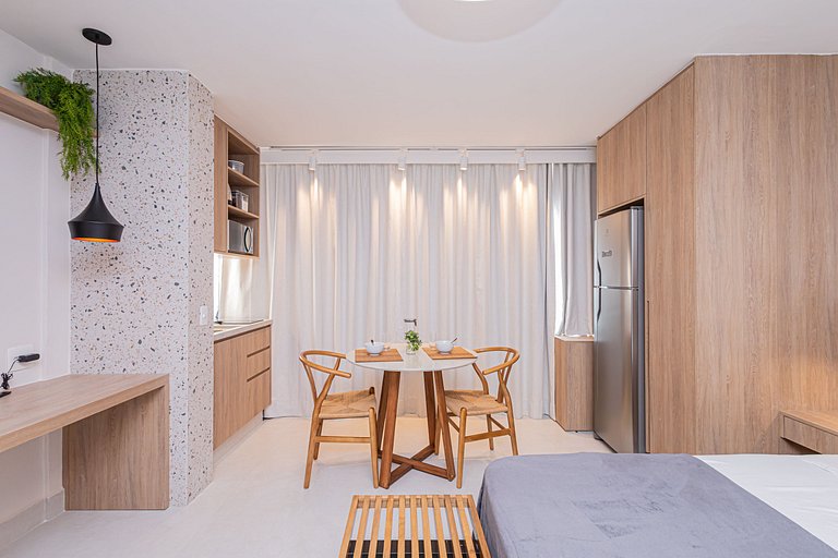 Studio 709 Completo e com vista da cidade SP