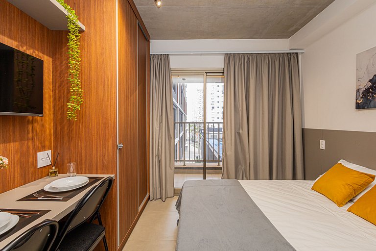 Studio 308 Entre os Jardins, Pinheiros e Paulista.