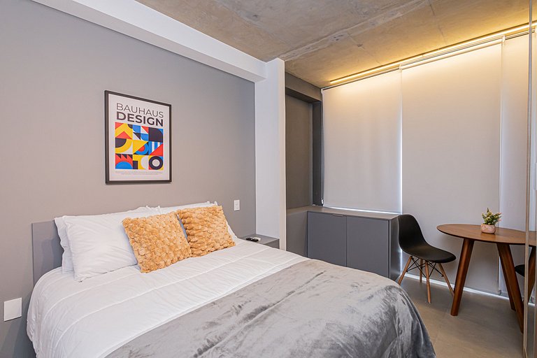 Studio 305 Jardins Luxuoso - Vidro anti-ruído