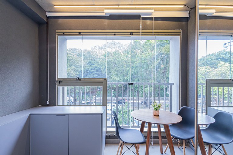 Studio 305 Jardins Luxuoso - Vidro anti-ruído