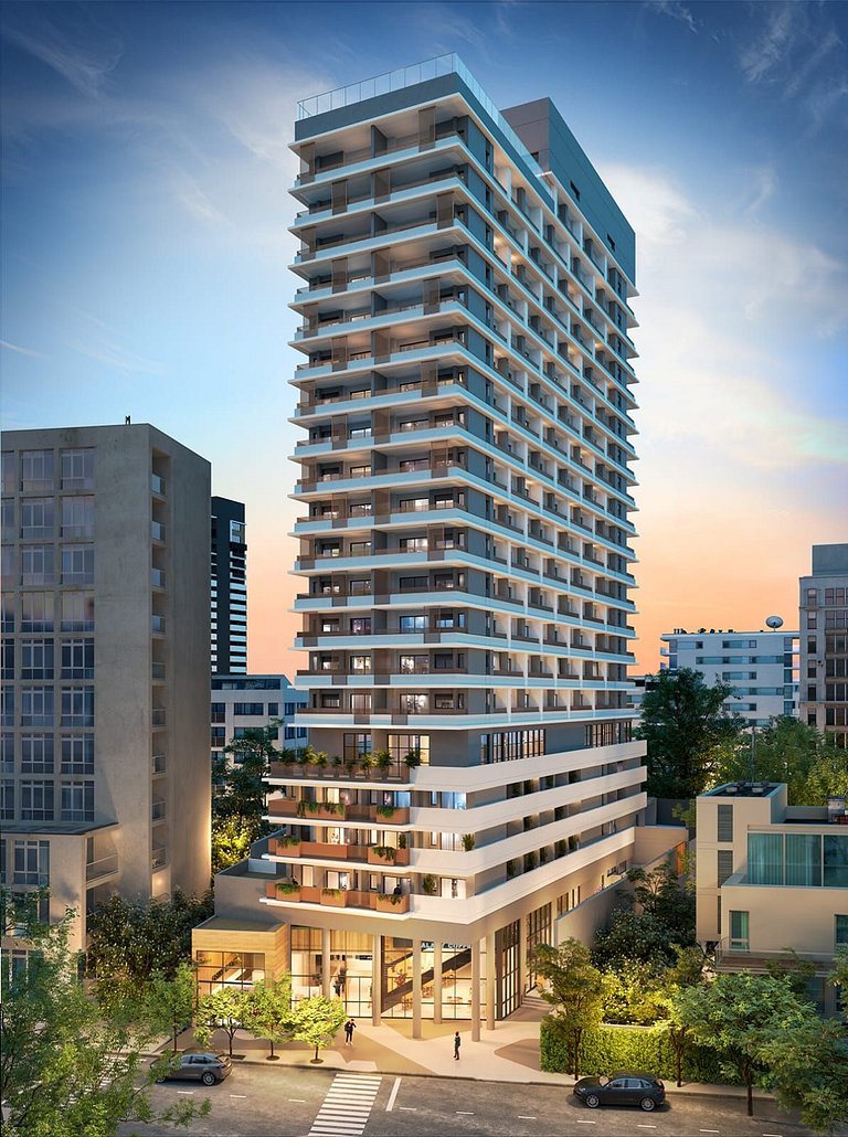 Apartamento 1612 Vibrante na Rua Augusta