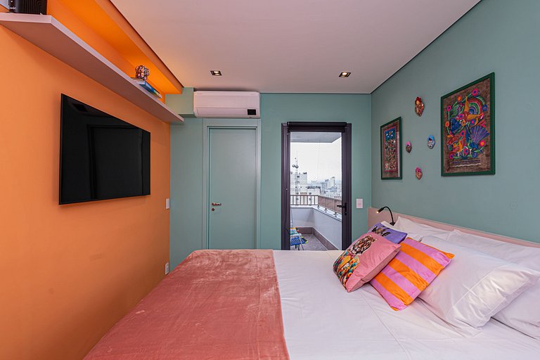 Apartamento 1612 Vibrante na Rua Augusta