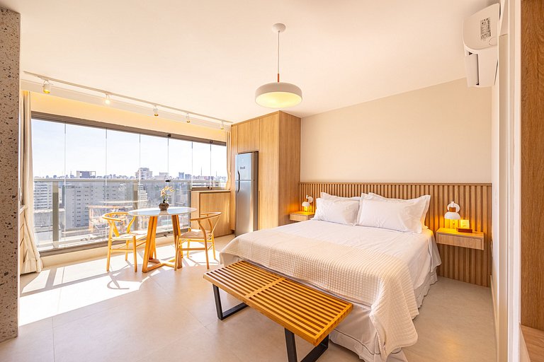 Studio 2311 Charmoso, Com vista bairro Itaim Bibi