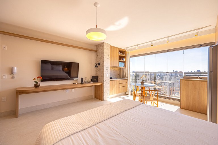 Studio 2311 Charmoso, Com vista bairro Itaim Bibi