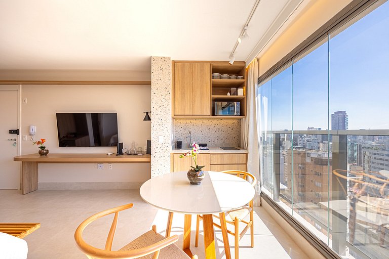 Studio 2311 Charmoso, Com vista bairro Itaim Bibi