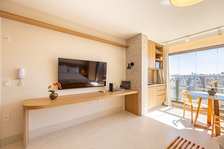Studio 2311 Charmoso, Com vista bairro Itaim Bibi