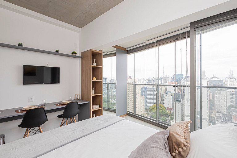 Studio 2120 Ao lado do Metrô Paraíso - São Paulo