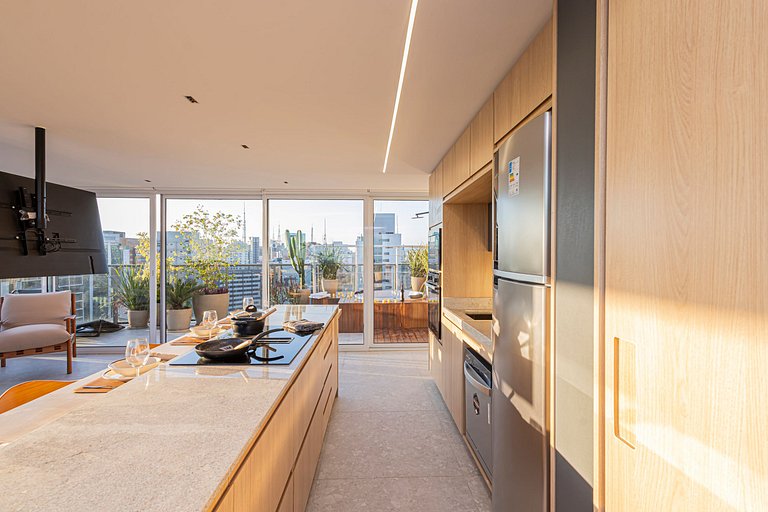 Apartamento 1829 Vista da cidade ao lado do Metrô