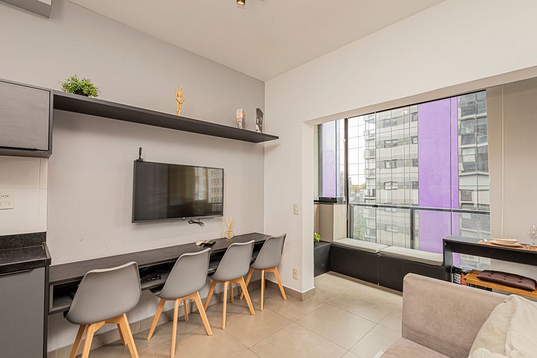 Studio 905 Pinheiros - Completo e Aconchegante