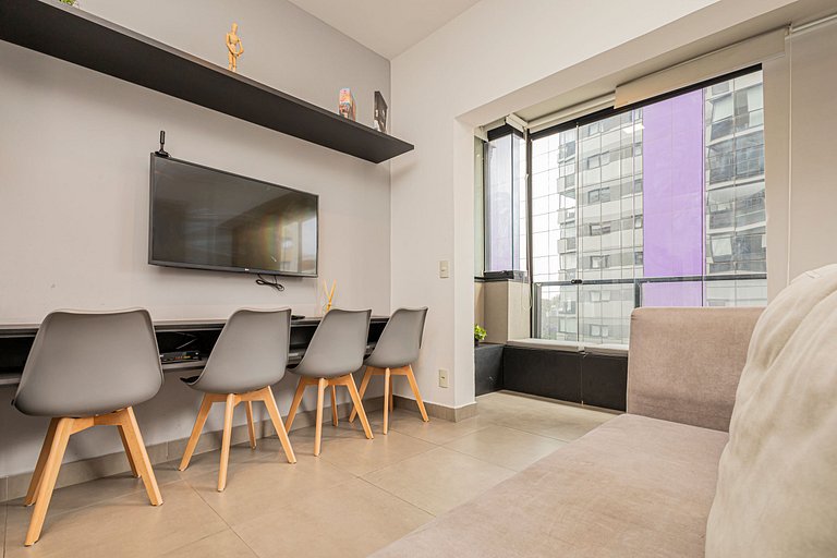 Studio 905 Pinheiros - Completo e Aconchegante