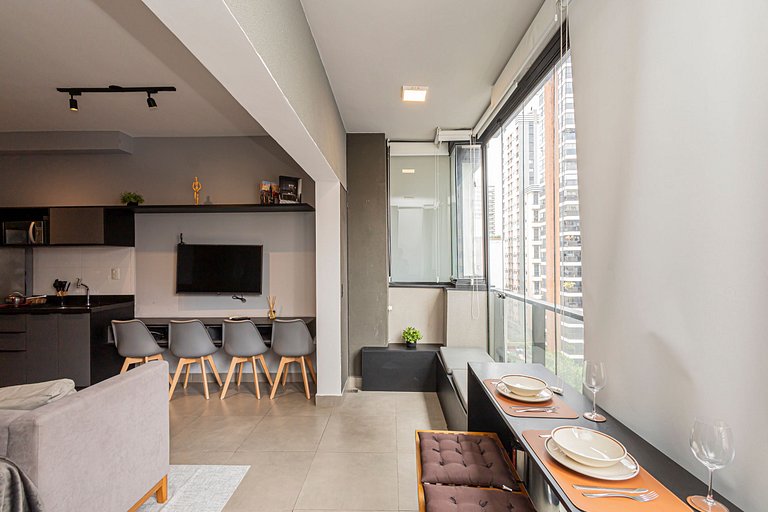 Studio 905 Pinheiros - Completo e Aconchegante