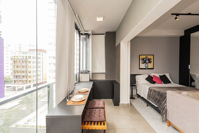 Studio 905 Pinheiros - Completo e Aconchegante
