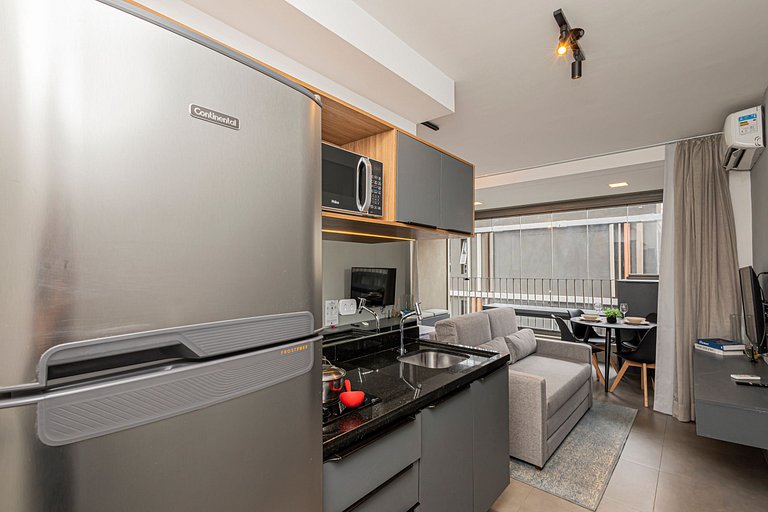 Studio 810 Completo e Aconchegante com Sofá-cama