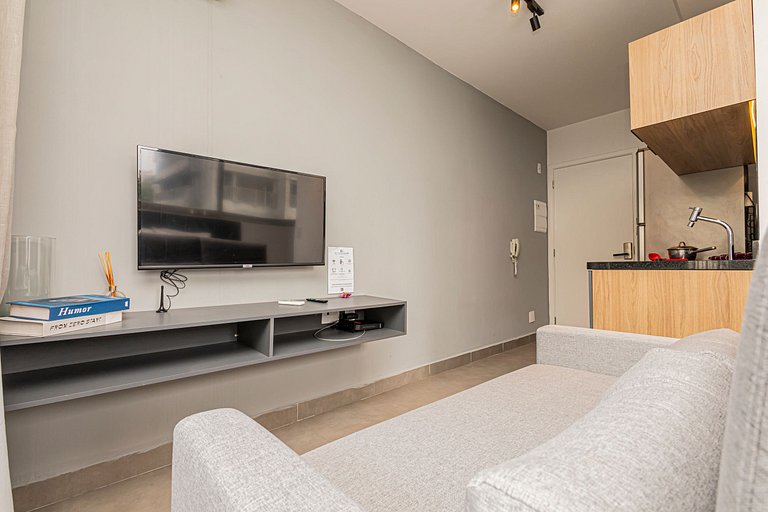 Studio 810 Completo e Aconchegante com Sofá-cama
