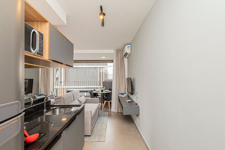 Studio 810 Completo e Aconchegante com Sofá-cama