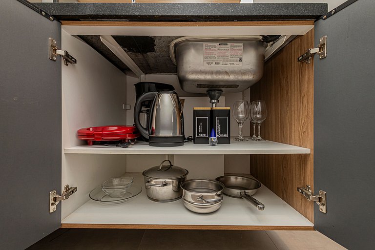 Studio 810 Completo e Aconchegante com Sofá-cama