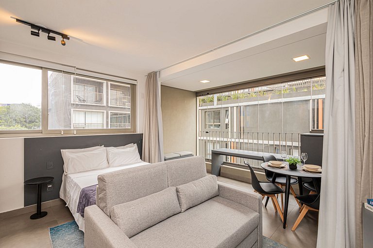 Studio 810 Completo e Aconchegante com Sofá-cama