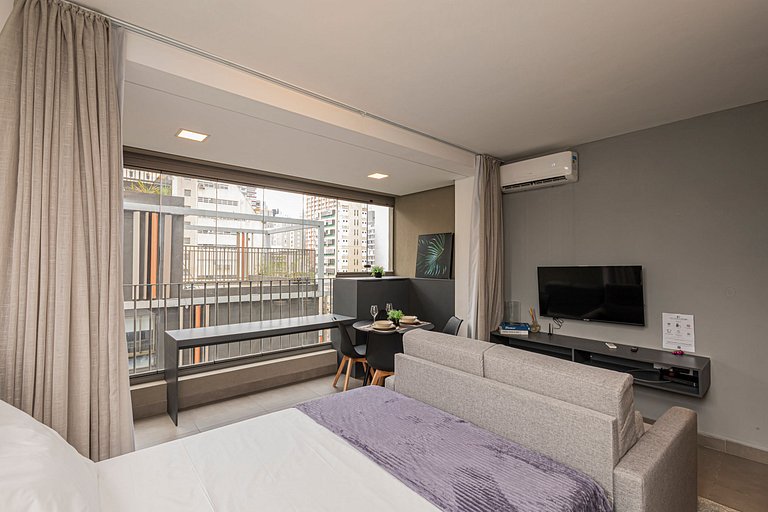 Studio 810 Completo e Aconchegante com Sofá-cama
