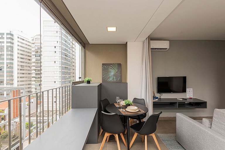 Studio 810 Completo e Aconchegante com Sofá-cama