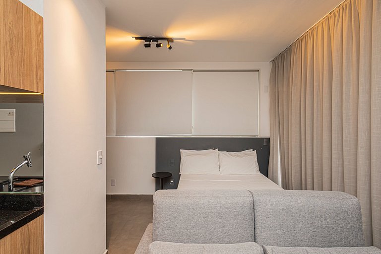 Studio 810 Completo e Aconchegante com Sofá-cama