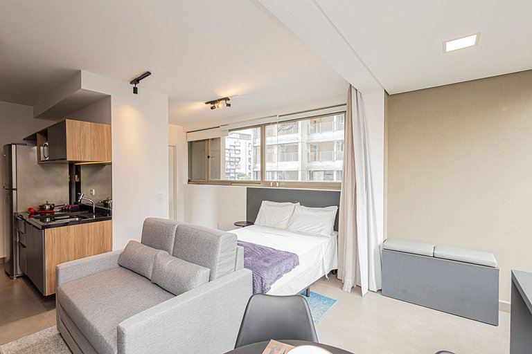 Studio 810 Completo e Aconchegante com Sofá-cama