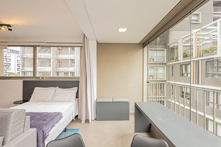 Studio 810 Completo e Aconchegante com Sofá-cama