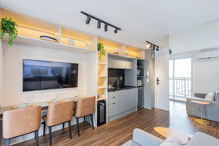 Estúdio 1504 Completo Luxo Vila Olimpia