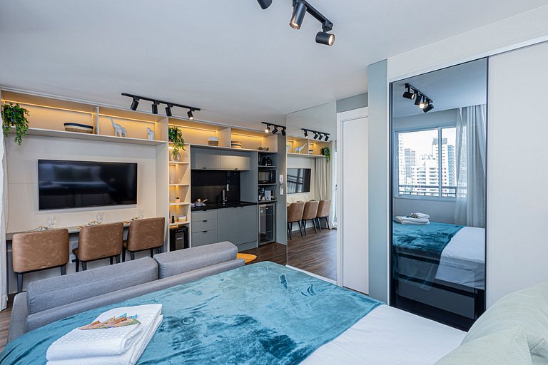 Estúdio 1504 Completo Luxo Vila Olimpia