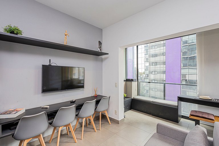 Studio 905 Pinheiros - Completo e Aconchegante