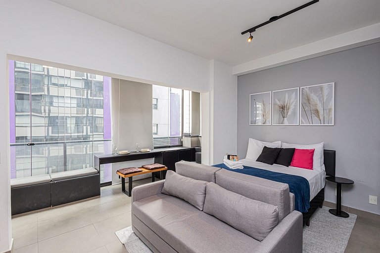 Studio 905 Pinheiros - Completo e Aconchegante