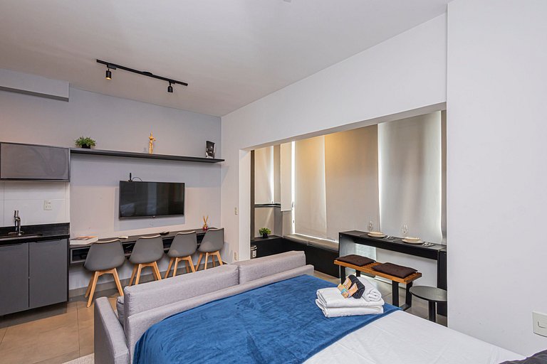 Studio 905 Pinheiros - Completo e Aconchegante