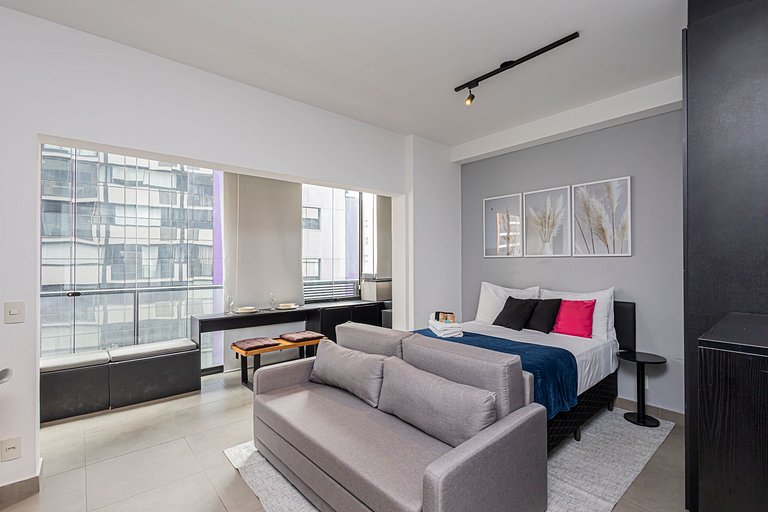 Studio 905 Pinheiros - Completo e Aconchegante