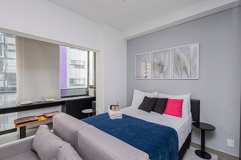 Studio 905 Pinheiros - Completo e Aconchegante