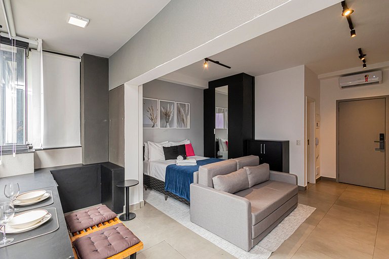 Studio 905 Pinheiros - Completo e Aconchegante