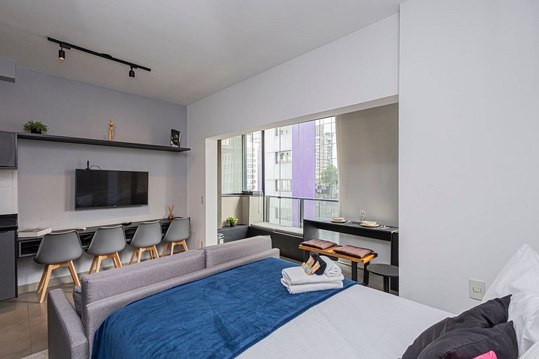 Studio 905 Pinheiros - Completo e Aconchegante