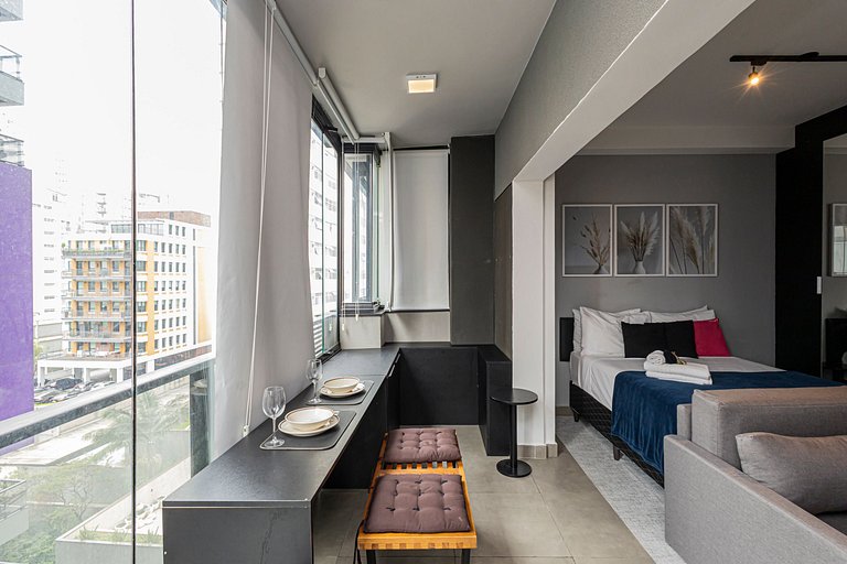 Studio 905 Pinheiros - Completo e Aconchegante